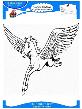 Çocuklar İçin Barbie Pegasus Boyama Sayfaları 
